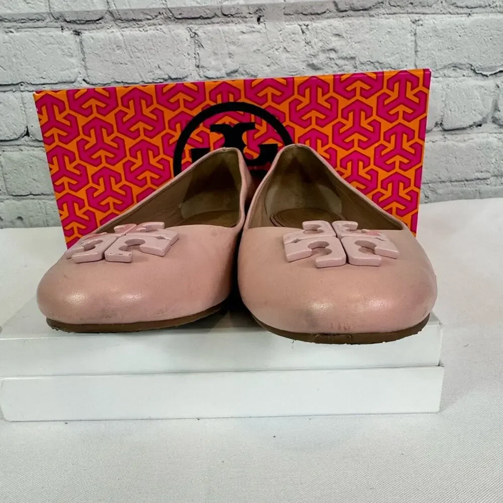 #TORY BURCH Lowells 2 Ballet Flat Mestico Pink Quarts Size 7